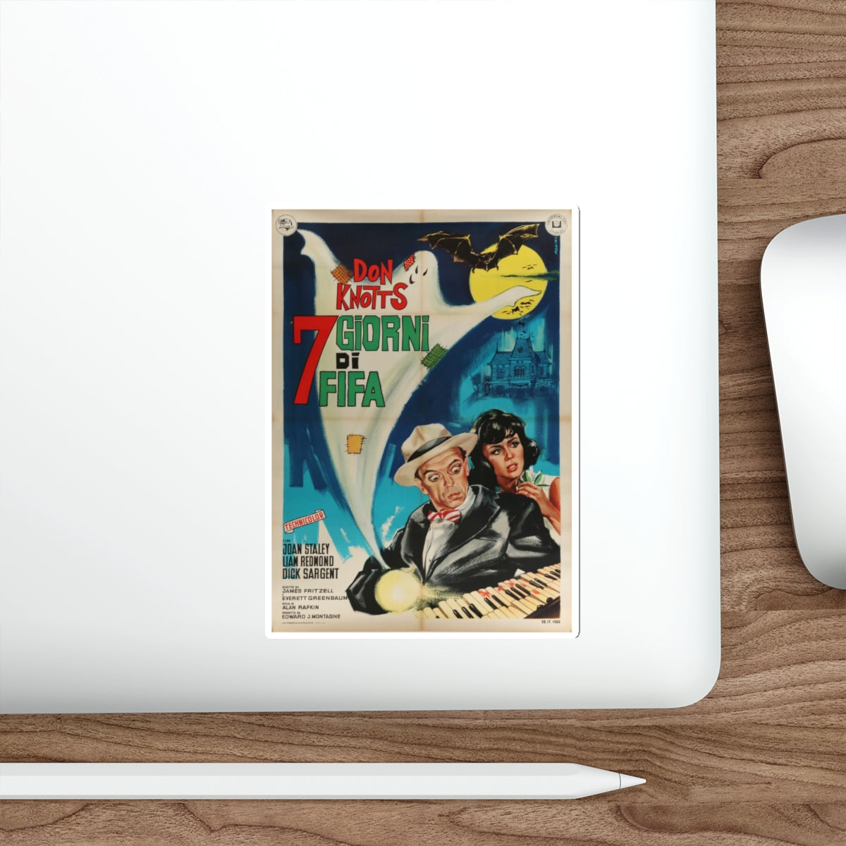 THE GHOST AND MR CHICKEN 1966 Movie Poster STICKER Vinyl Die-Cut Decal-The Sticker Space