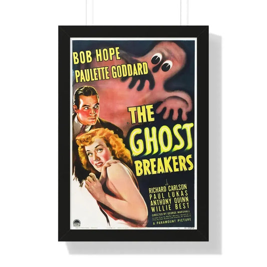 THE GHOST BREAKERS 1940 - Framed Movie Poster 16″ x 24″ Black - The Sticker Space