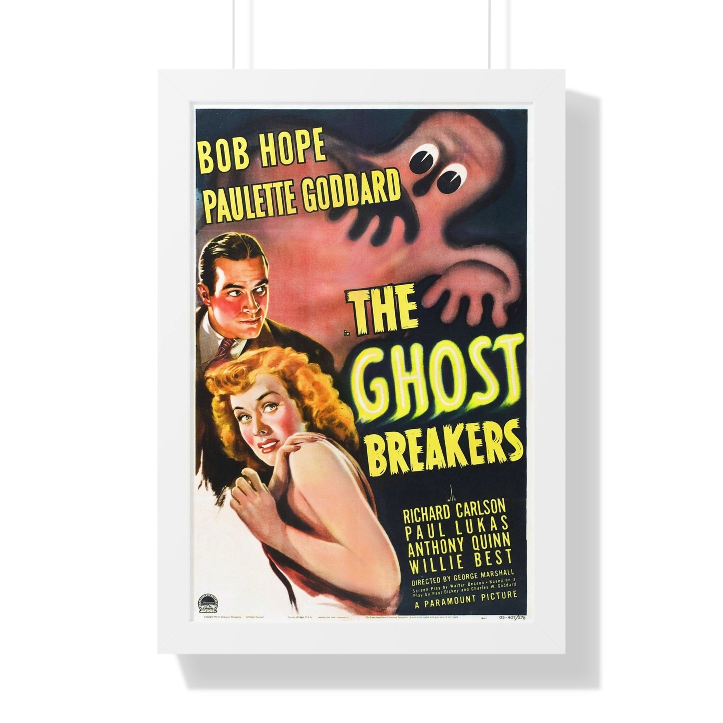 THE GHOST BREAKERS 1940 - Framed Movie Poster-16″ x 24″-The Sticker Space