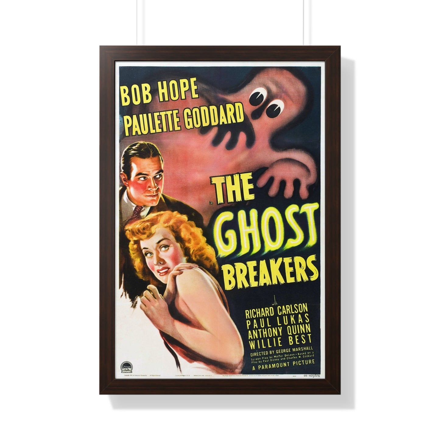 THE GHOST BREAKERS 1940 - Framed Movie Poster-20" x 30"-The Sticker Space