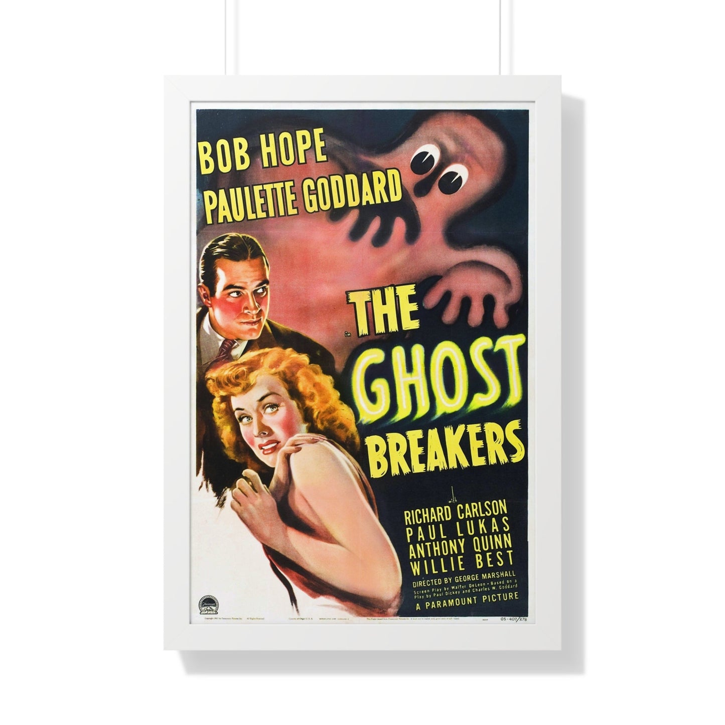 THE GHOST BREAKERS 1940 - Framed Movie Poster-20" x 30"-The Sticker Space