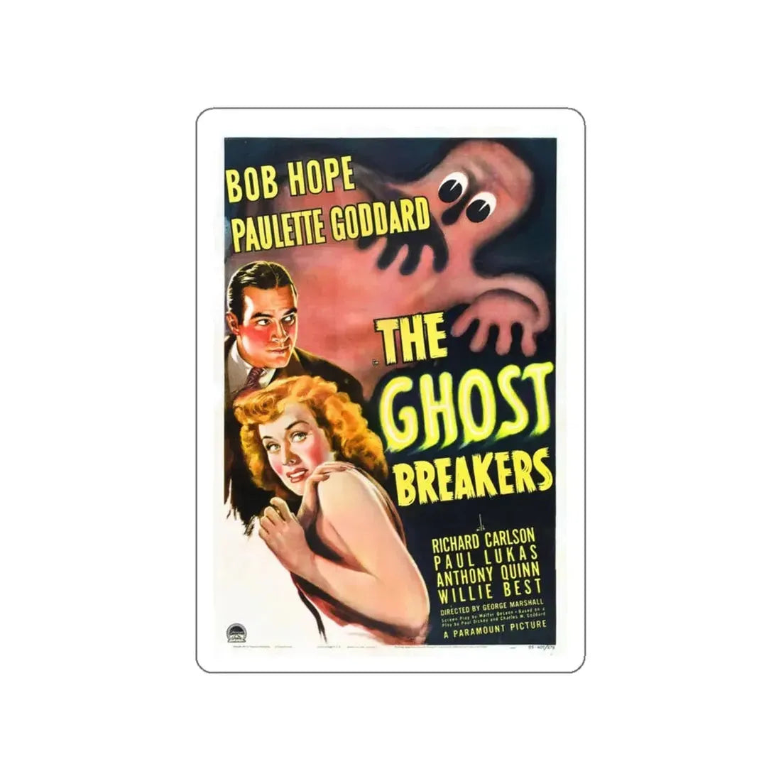 THE GHOST BREAKERS 1940 Movie Poster STICKER Vinyl Die-Cut Decal 6 Inch - The Sticker Space