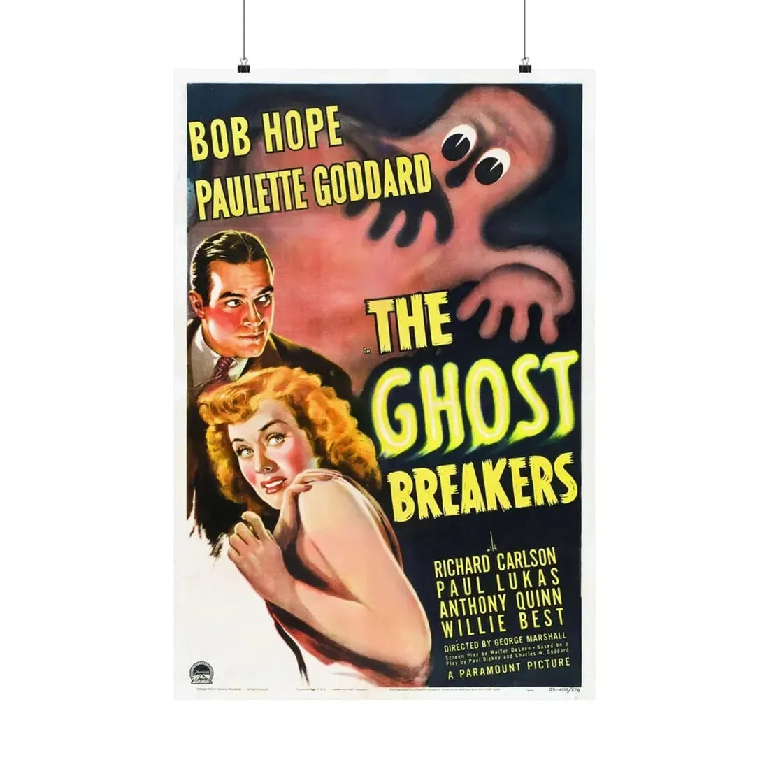 THE GHOST BREAKERS 1940 - Paper Movie Poster 24″ x 36″ Matte - The Sticker Space