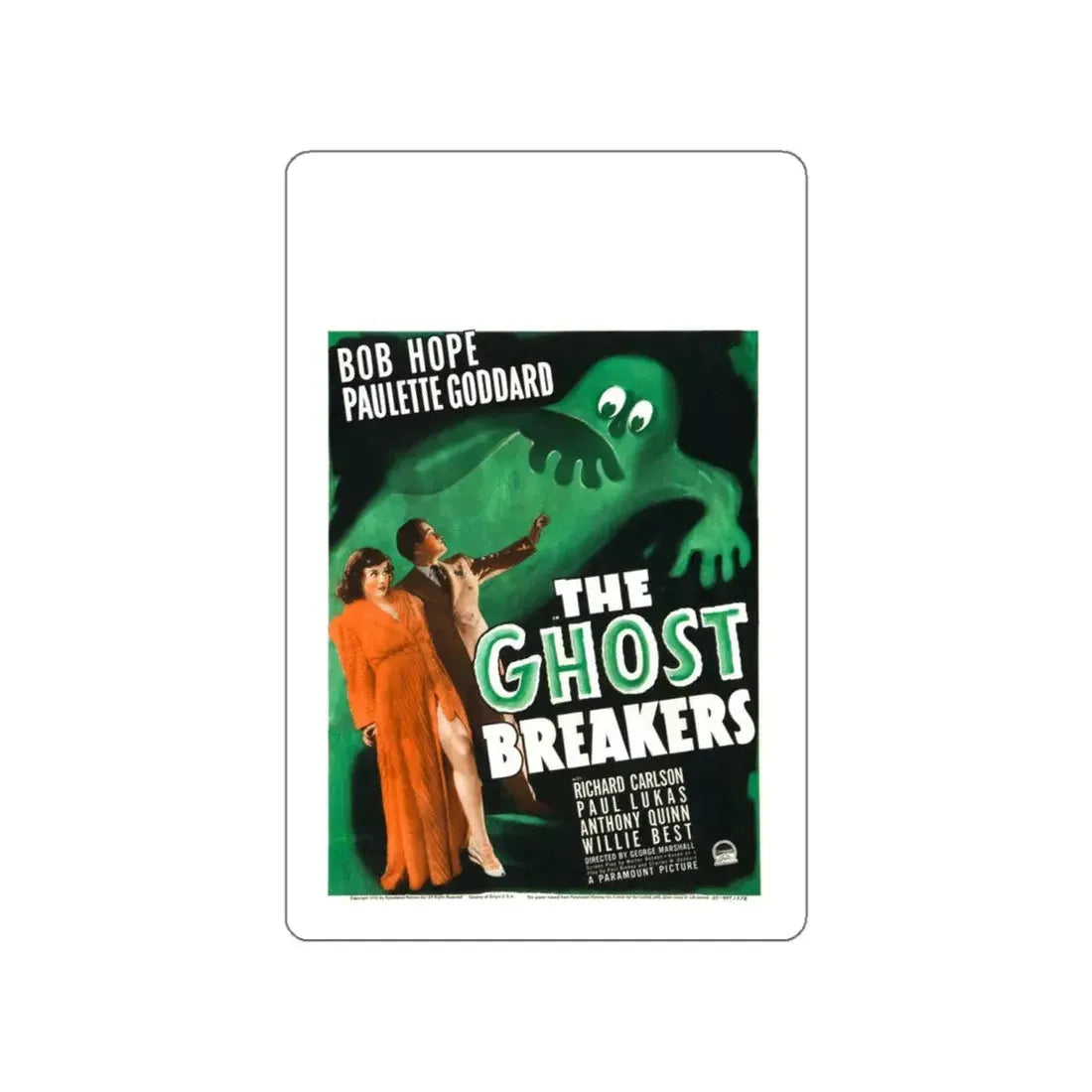 THE GHOST BREAKERS (2) 1940 Movie Poster STICKER Vinyl Die-Cut Decal 6 Inch - The Sticker Space