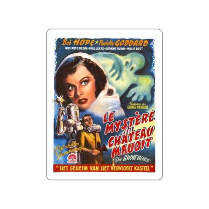 THE GHOST BREAKERS (BELGIAN) 1940 Movie Poster STICKER Vinyl Die-Cut Decal-White-The Sticker Space