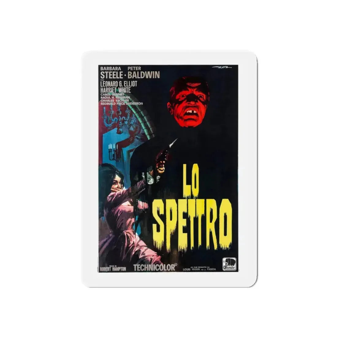 THE GHOST (ITALIAN) 2 1963 Movie Poster - Refrigerator Magnet 3 Inch Die-Cut - The Sticker Space