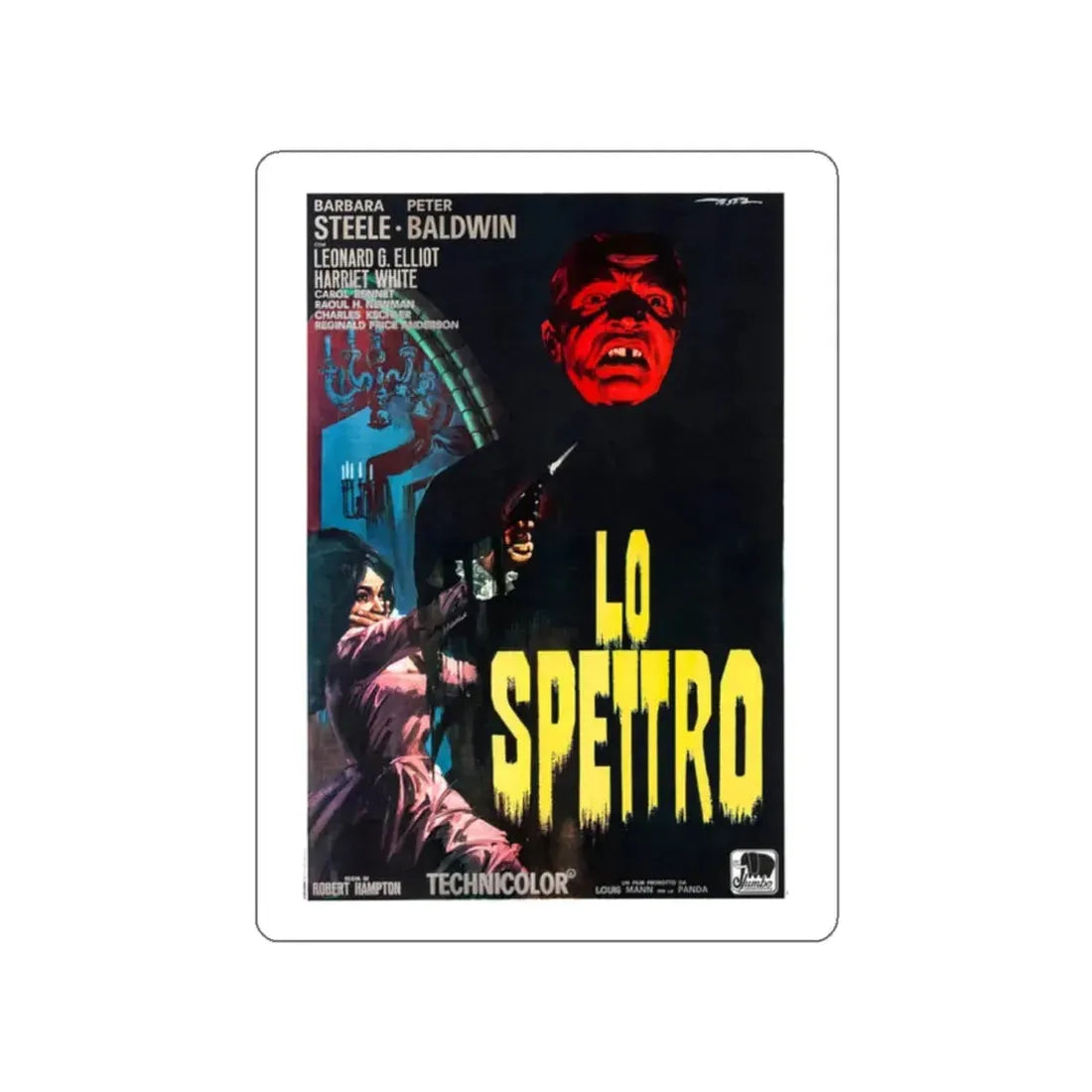 THE GHOST (ITALIAN) 2 1963 Movie Poster STICKER Vinyl Die-Cut Decal 2 Inch - The Sticker Space