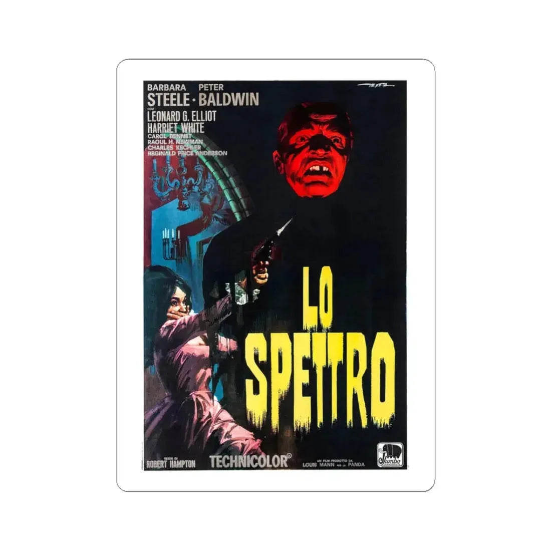 THE GHOST (ITALIAN) 2 1963 Movie Poster - STICKER Vinyl Kiss-Cut Decal 3 Inch White - The Sticker Space