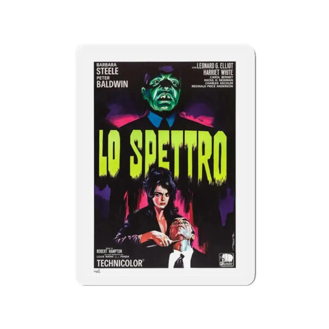 THE GHOST (ITALIAN) 3 1963 Movie Poster - Refrigerator Magnet 2 Inch Die-Cut - The Sticker Space