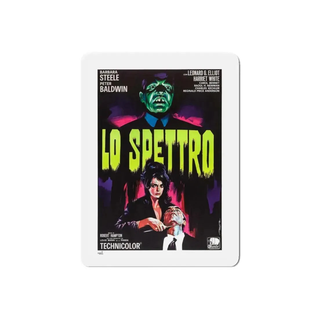 THE GHOST (ITALIAN) 3 1963 Movie Poster - Refrigerator Magnet 6 Inch Die-Cut - The Sticker Space