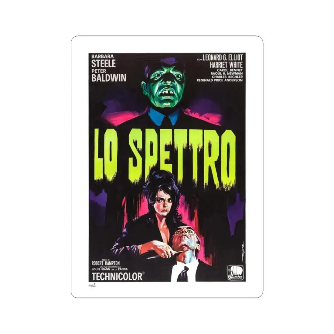 THE GHOST (ITALIAN) 3 1963 Movie Poster - STICKER Vinyl Kiss-Cut Decal 3 Inch White - The Sticker Space