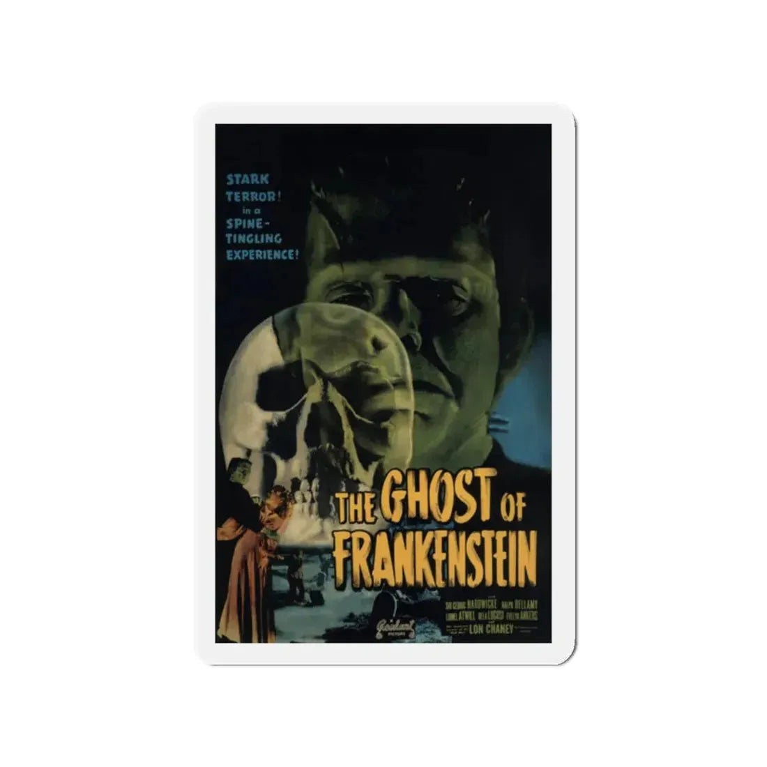 THE GHOST OF FRANKENSTEIN 1942 Movie Poster - Refrigerator Magnet 2 Inch Die-Cut - The Sticker Space