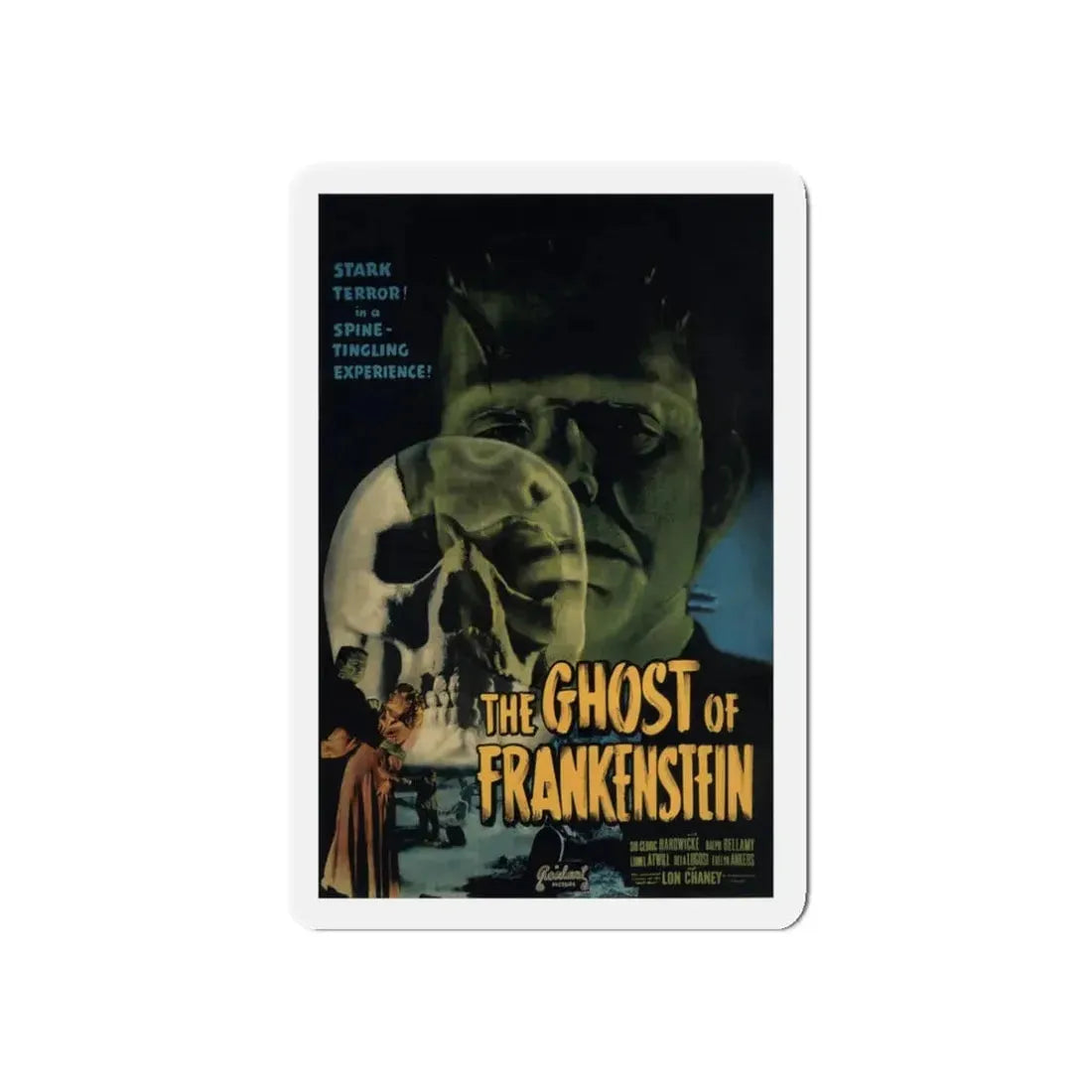 THE GHOST OF FRANKENSTEIN 1942 Movie Poster - Refrigerator Magnet 3 Inch Die-Cut - The Sticker Space