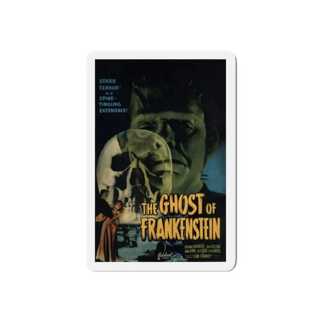 THE GHOST OF FRANKENSTEIN 1942 Movie Poster - Refrigerator Magnet 4 Inch Die-Cut - The Sticker Space