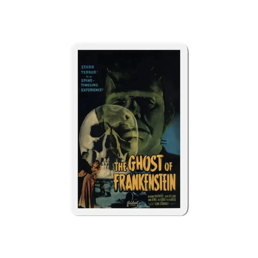 THE GHOST OF FRANKENSTEIN 1942 Movie Poster - Refrigerator Magnet 6 Inch Die-Cut - The Sticker Space