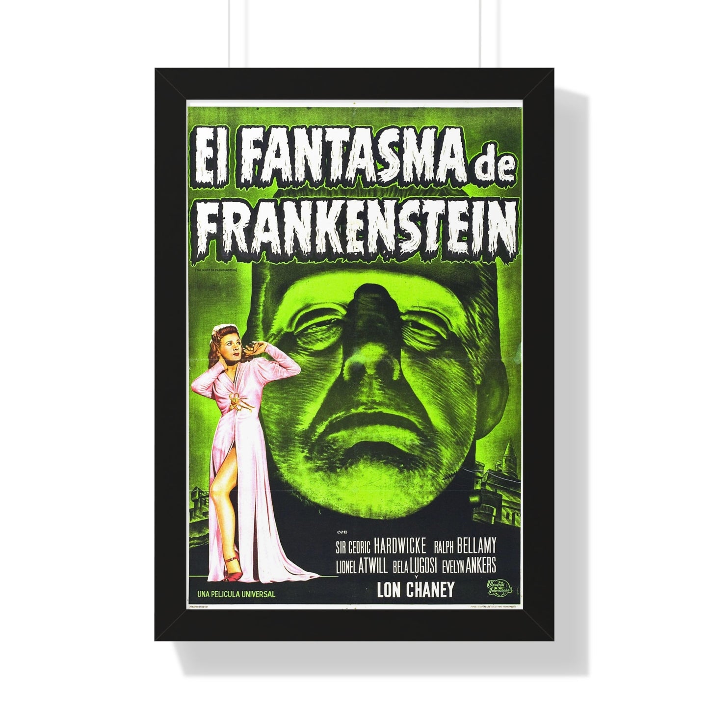 THE GHOST OF FRANKENSTEIN (SPANISH) 1942 - Framed Movie Poster-16″ x 24″-The Sticker Space