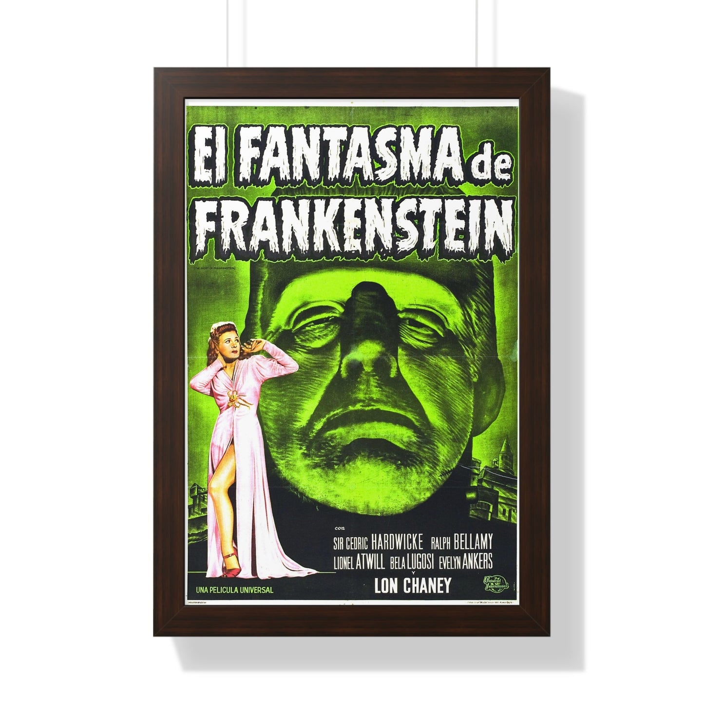 THE GHOST OF FRANKENSTEIN (SPANISH) 1942 - Framed Movie Poster-16″ x 24″-The Sticker Space