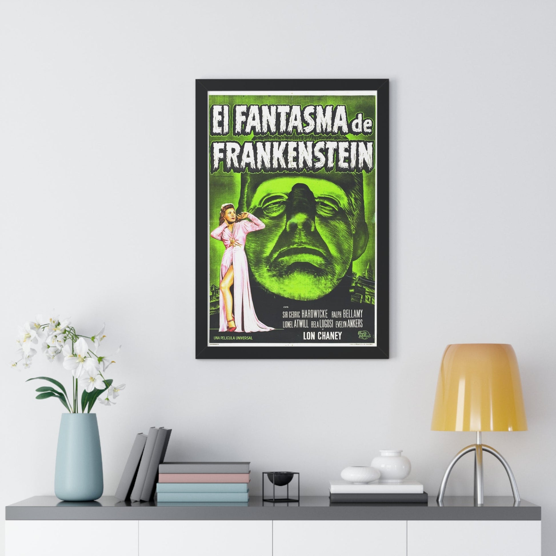 THE GHOST OF FRANKENSTEIN (SPANISH) 1942 - Framed Movie Poster-The Sticker Space