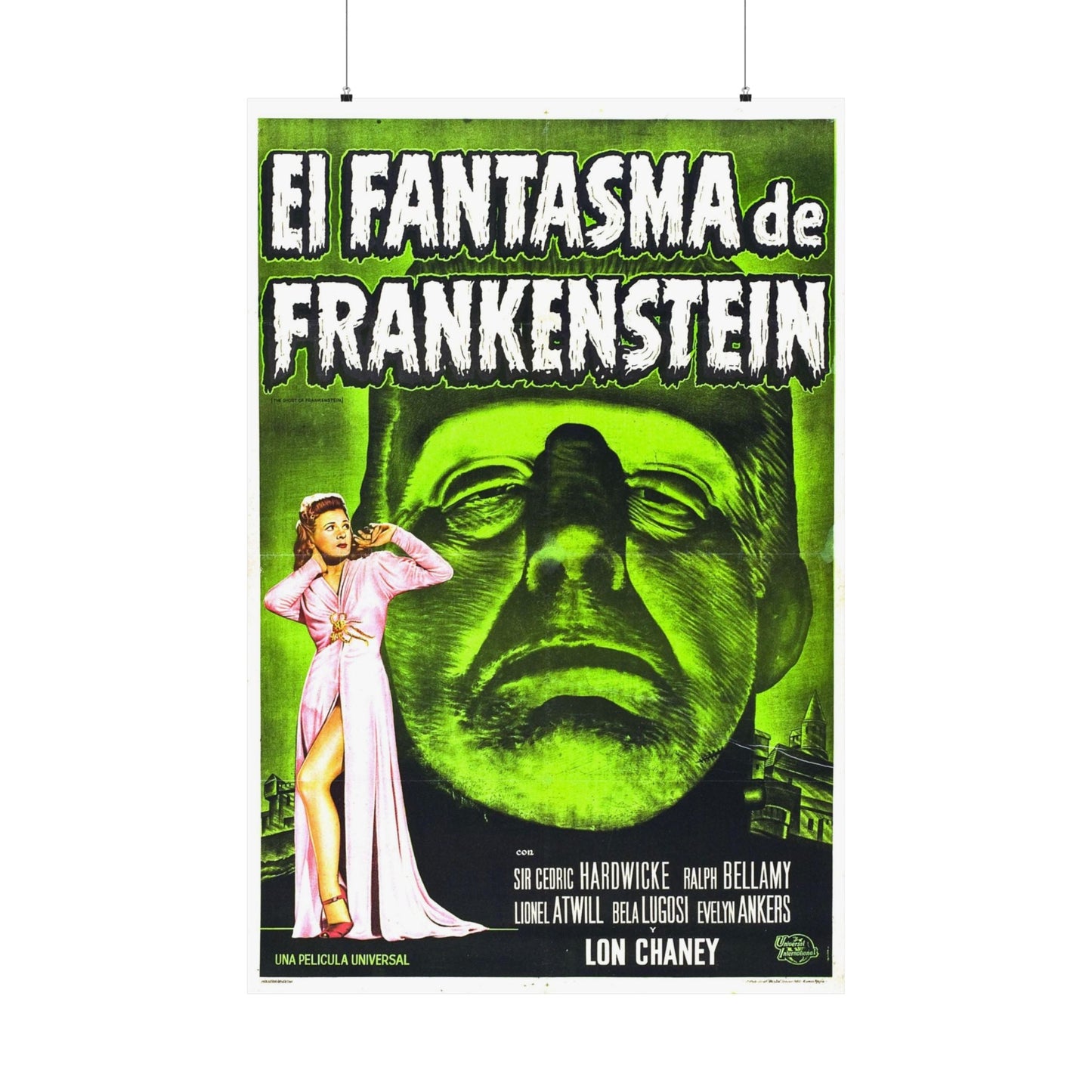 THE GHOST OF FRANKENSTEIN (SPANISH) 1942 - Paper Movie Poster-36" x 54"-The Sticker Space