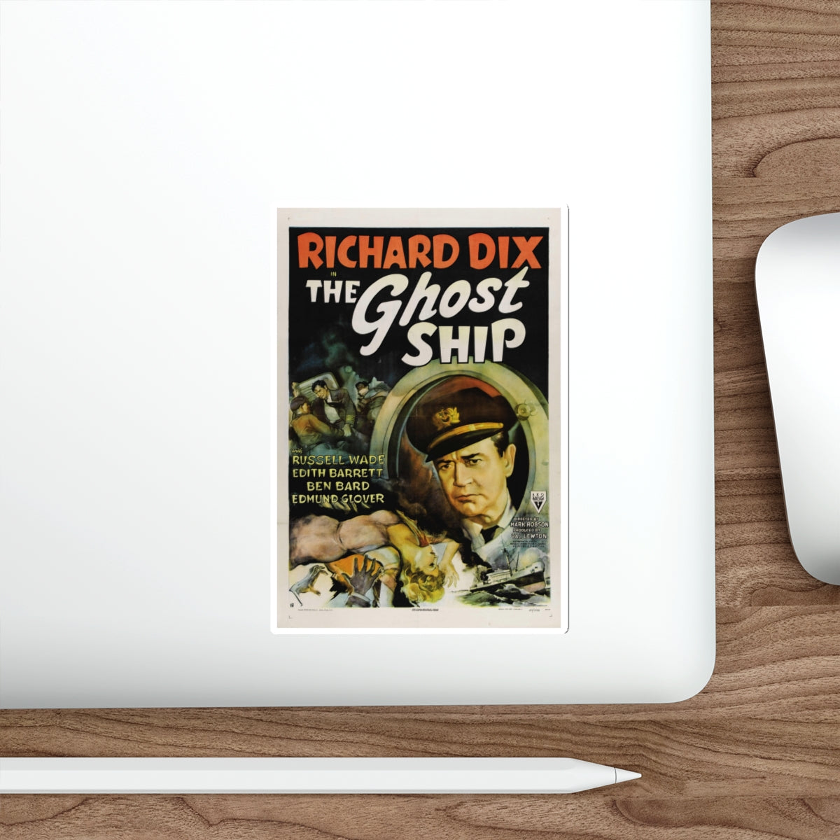 THE GHOST SHIP 1943 Movie Poster STICKER Vinyl Die-Cut Decal-The Sticker Space