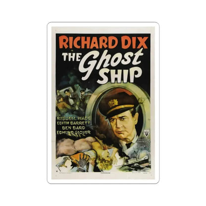 THE GHOST SHIP 1943 Movie Poster - STICKER Vinyl Kiss-Cut Decal 2 Inch White - The Sticker Space