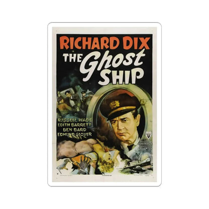 THE GHOST SHIP 1943 Movie Poster - STICKER Vinyl Kiss-Cut Decal 3 Inch White - The Sticker Space