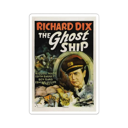THE GHOST SHIP 1943 Movie Poster - STICKER Vinyl Kiss-Cut Decal 4 Inch White - The Sticker Space