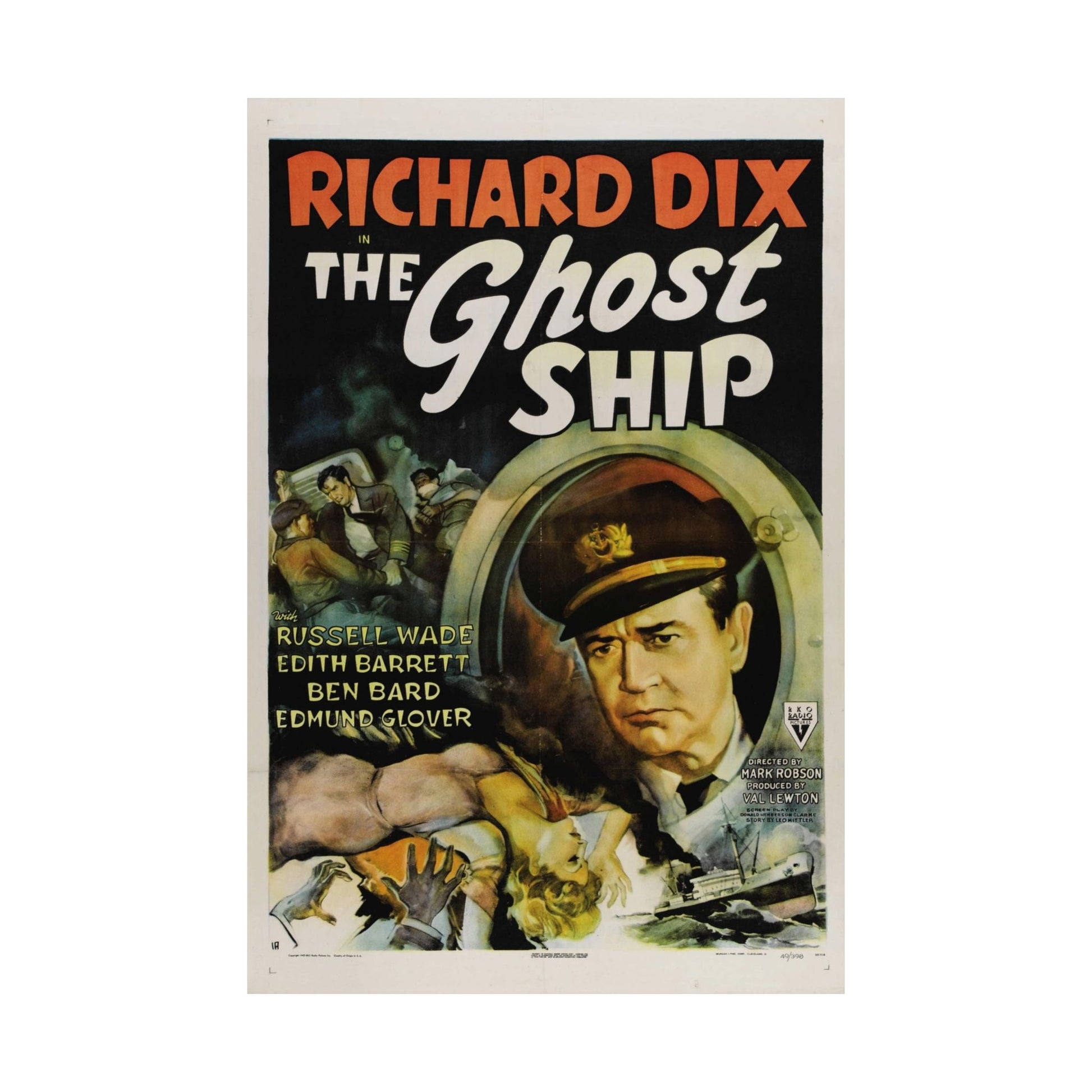 THE GHOST SHIP 1943 - Paper Movie Poster-The Sticker Space