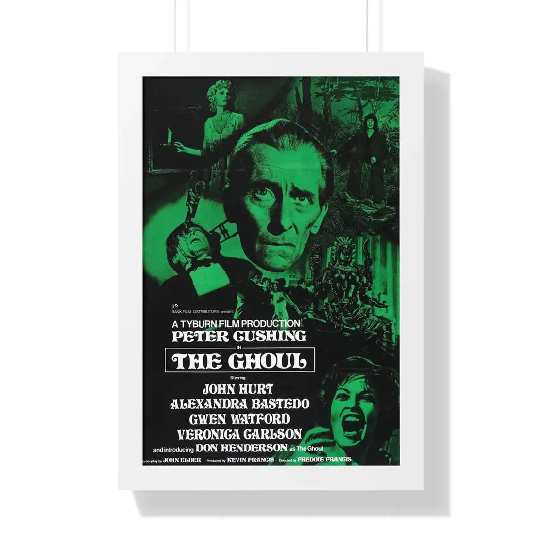 THE GHOUL 1975 - Framed Movie Poster 16″ x 24″ White - The Sticker Space