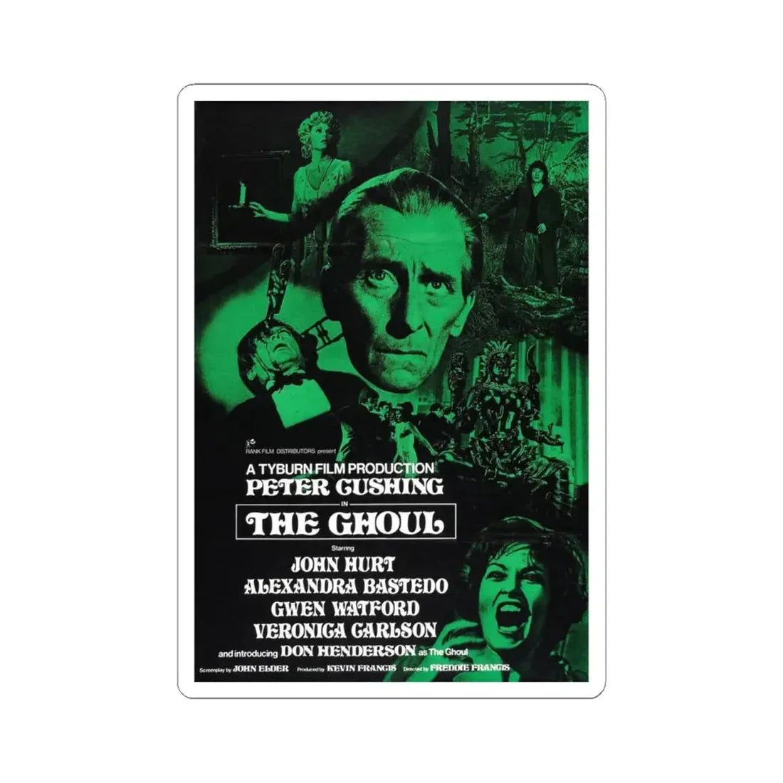 THE GHOUL 1975 Movie Poster - STICKER Vinyl Kiss-Cut Decal 4 Inch White - The Sticker Space
