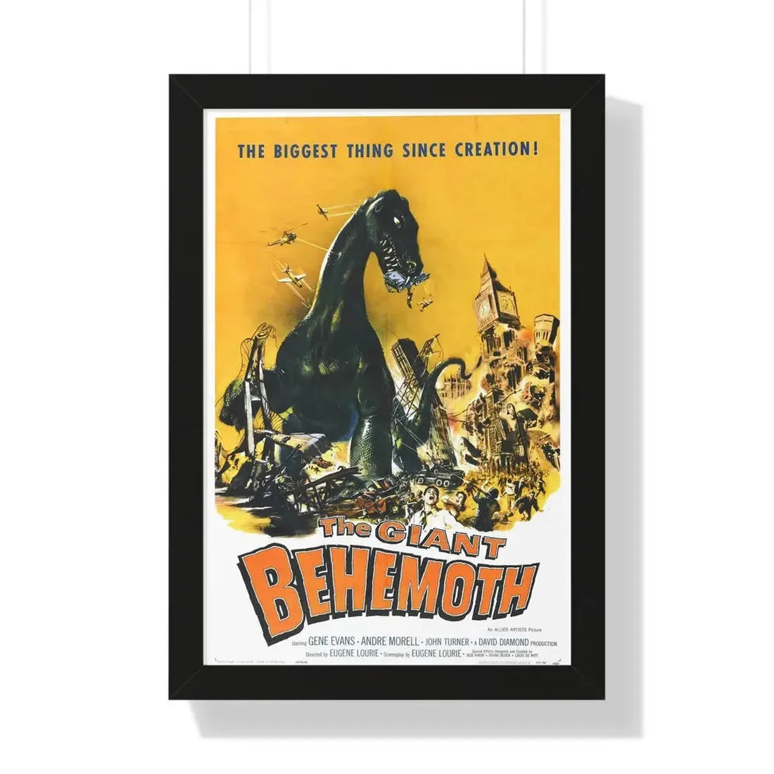 THE GIANT BEHEMOTH 1959 - Framed Movie Poster 16″ x 24″ Black - The Sticker Space