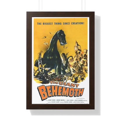 THE GIANT BEHEMOTH 1959 - Framed Movie Poster 16″ x 24″ Walnut - The Sticker Space