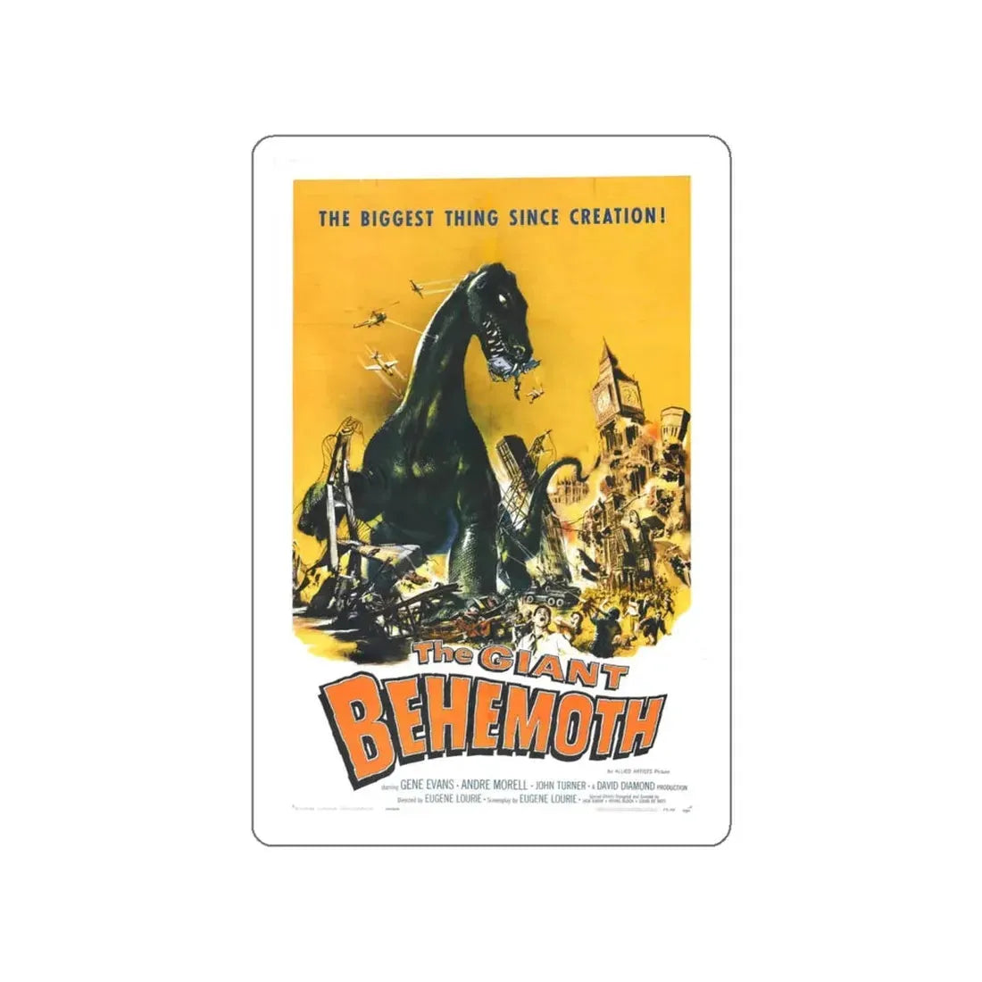 THE GIANT BEHEMOTH 1959 Movie Poster STICKER Vinyl Die-Cut Decal 4 Inch - The Sticker Space