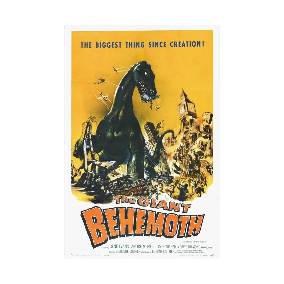 THE GIANT BEHEMOTH 1959 - Paper Movie Poster - The Sticker Space