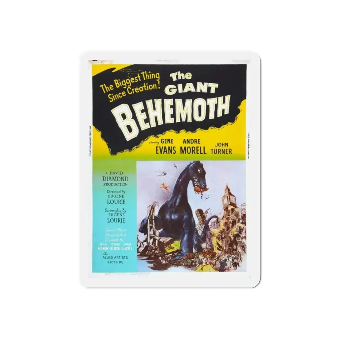 THE GIANT BEHEMOTH (2) 1959 Movie Poster - Refrigerator Magnet 3 Inch Die-Cut - The Sticker Space
