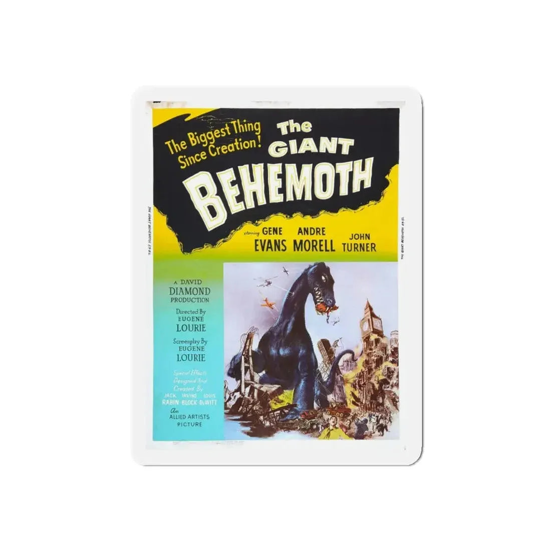THE GIANT BEHEMOTH (2) 1959 Movie Poster - Refrigerator Magnet 4 Inch Die-Cut - The Sticker Space