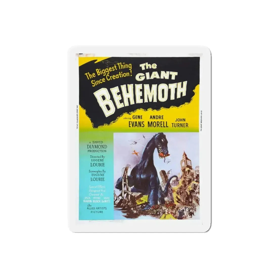 THE GIANT BEHEMOTH (2) 1959 Movie Poster - Refrigerator Magnet 6 Inch Die-Cut - The Sticker Space