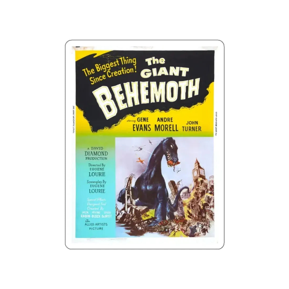 THE GIANT BEHEMOTH (2) 1959 Movie Poster STICKER Vinyl Die-Cut Decal 2 Inch - The Sticker Space