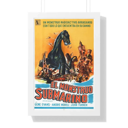 THE GIANT BEHEMOTH (SPANISH) 1959 - Framed Movie Poster 16″ x 24″ White - The Sticker Space