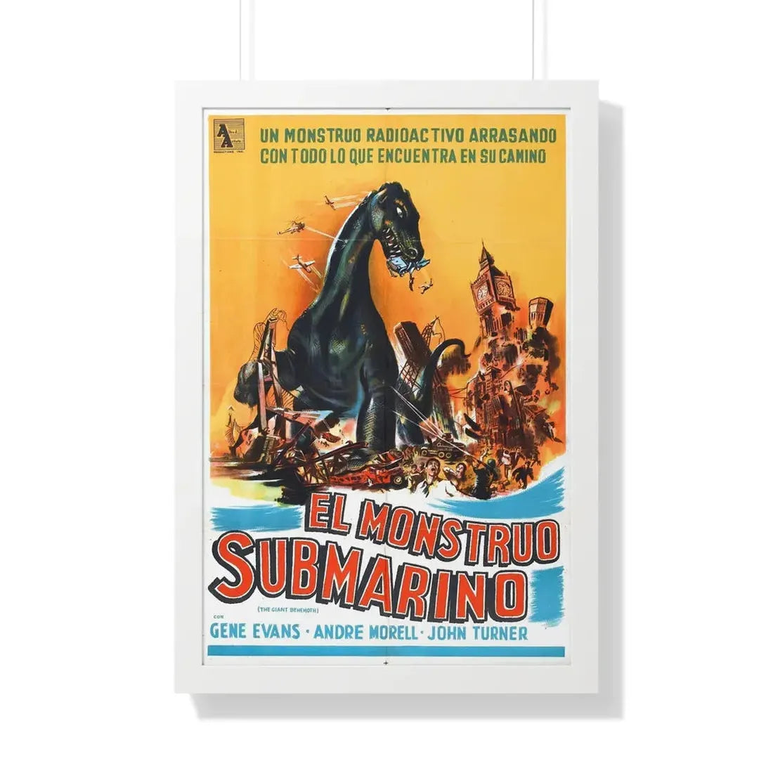 THE GIANT BEHEMOTH (SPANISH) 1959 - Framed Movie Poster 20" x 30" White - The Sticker Space