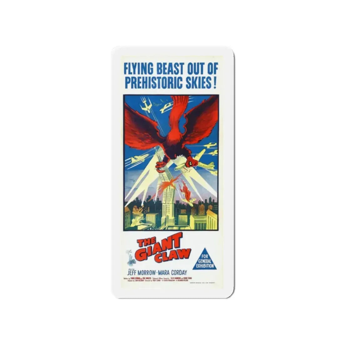 THE GIANT CLAW 1957 Movie Poster - Refrigerator Magnet 2 Inch Die-Cut - The Sticker Space