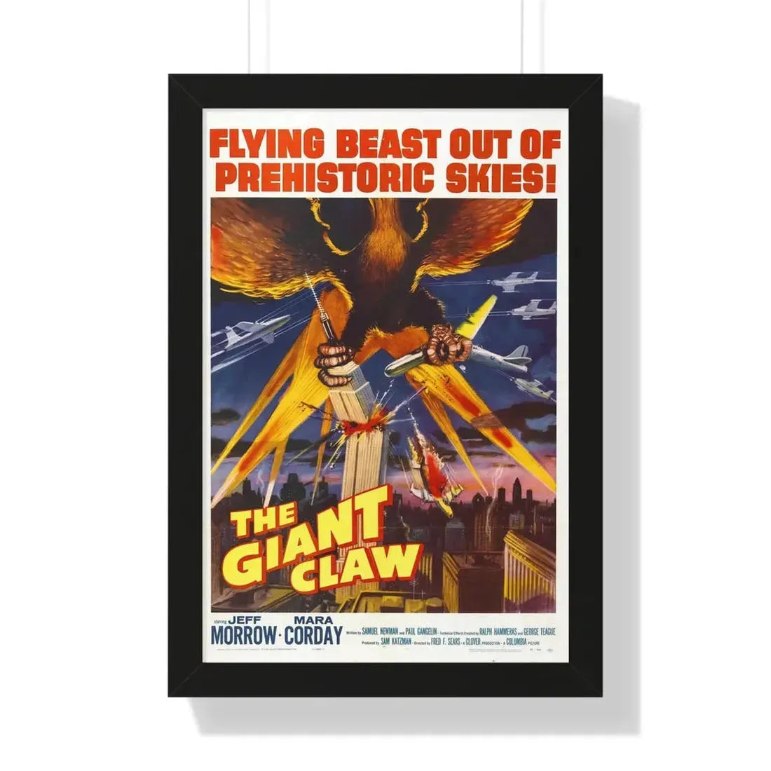 THE GIANT CLAW (2) 1957 - Framed Movie Poster 16″ x 24″ Black - The Sticker Space