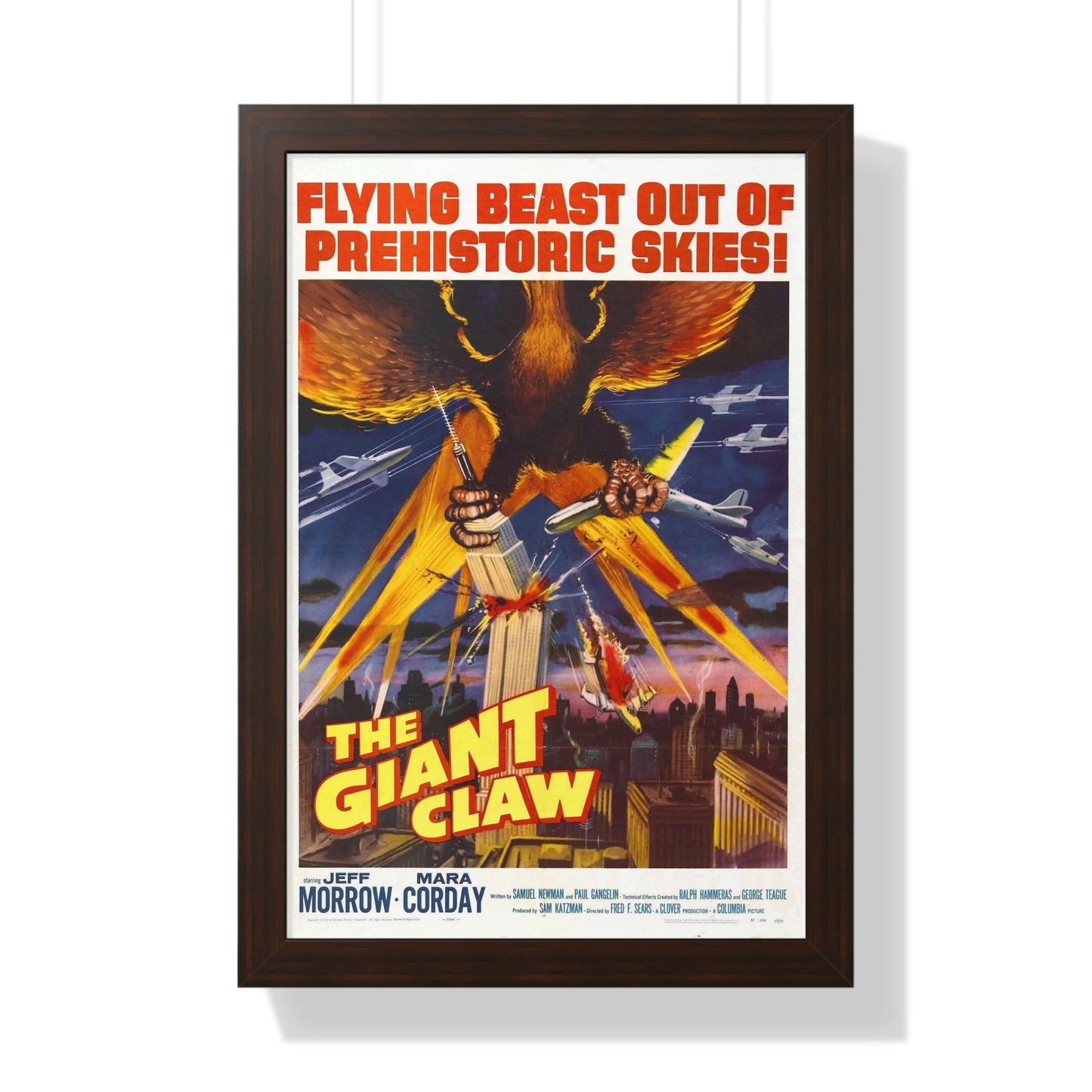 THE GIANT CLAW (2) 1957 - Framed Movie Poster-16″ x 24″-The Sticker Space