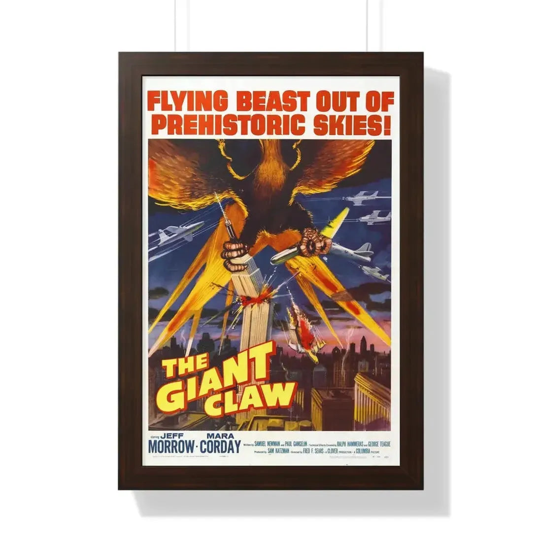 THE GIANT CLAW (2) 1957 - Framed Movie Poster 16″ x 24″ Walnut - The Sticker Space