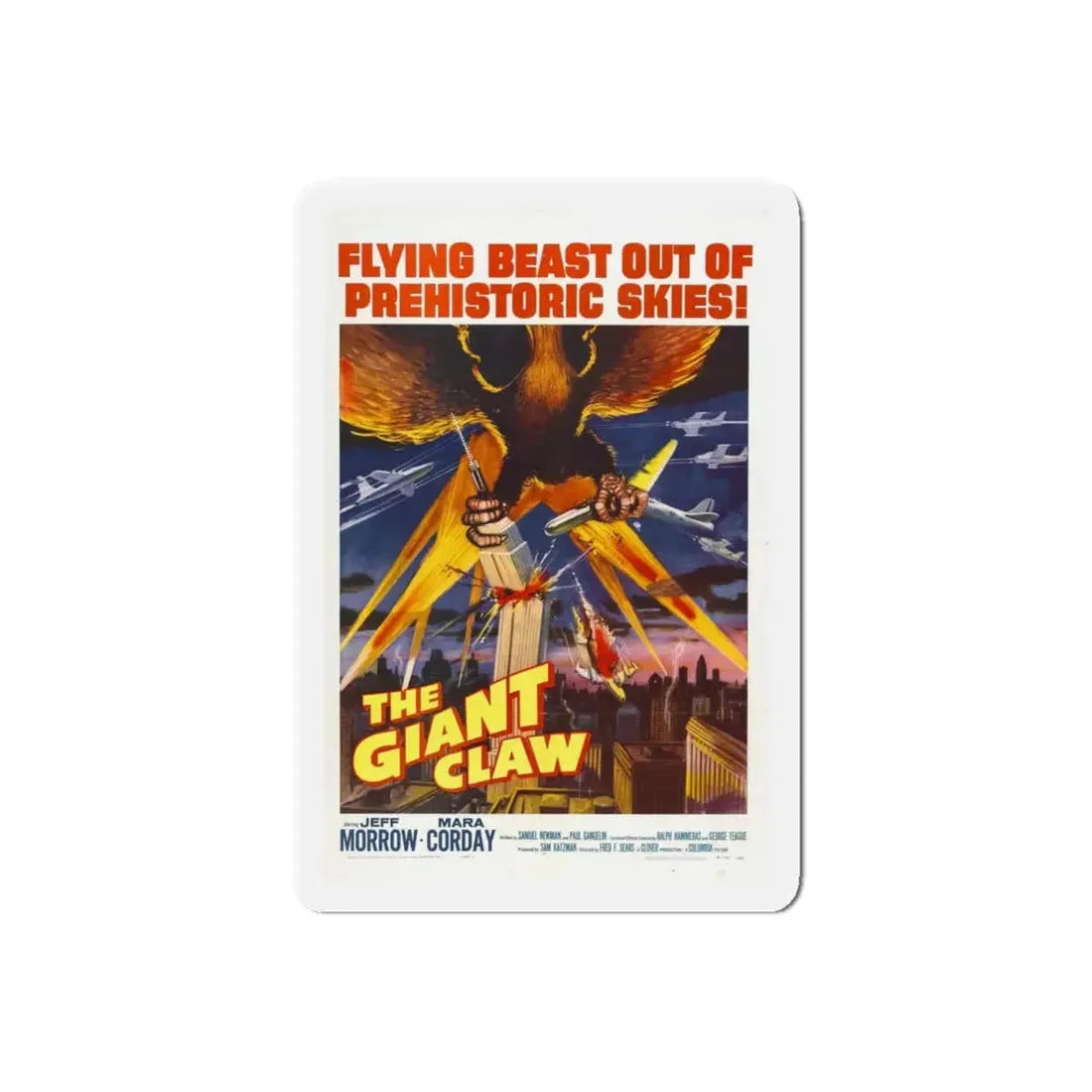 THE GIANT CLAW (2) 1957 Movie Poster - Refrigerator Magnet 6 Inch Die-Cut - The Sticker Space