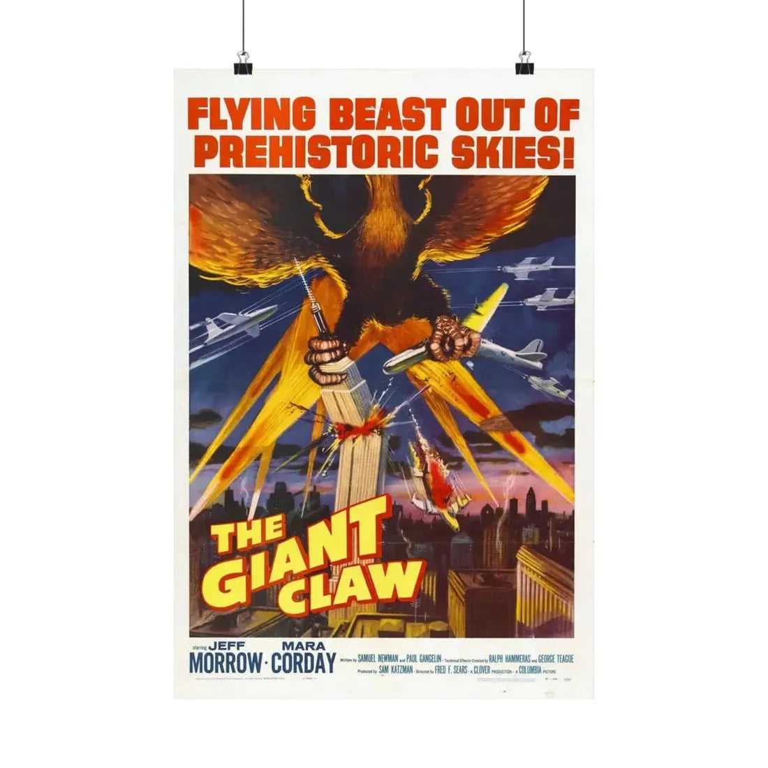 THE GIANT CLAW (2) 1957 - Paper Movie Poster 16″ x 24″ Matte - The Sticker Space