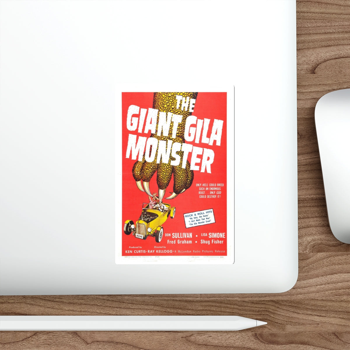 THE GIANT GILA MONSTER 1959 Movie Poster STICKER Vinyl Die-Cut Decal-The Sticker Space