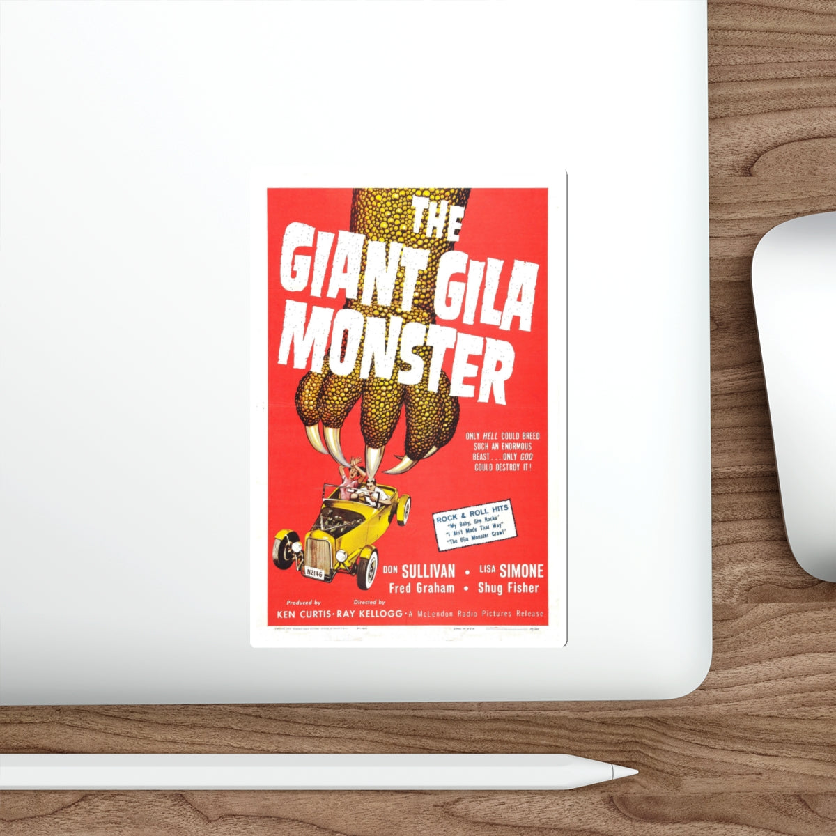 THE GIANT GILA MONSTER 1959 Movie Poster STICKER Vinyl Die-Cut Decal-The Sticker Space