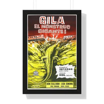 THE GIANT GILA MONSTER (SPANISH) 1959 - Framed Movie Poster 16″ x 24″ Black - The Sticker Space