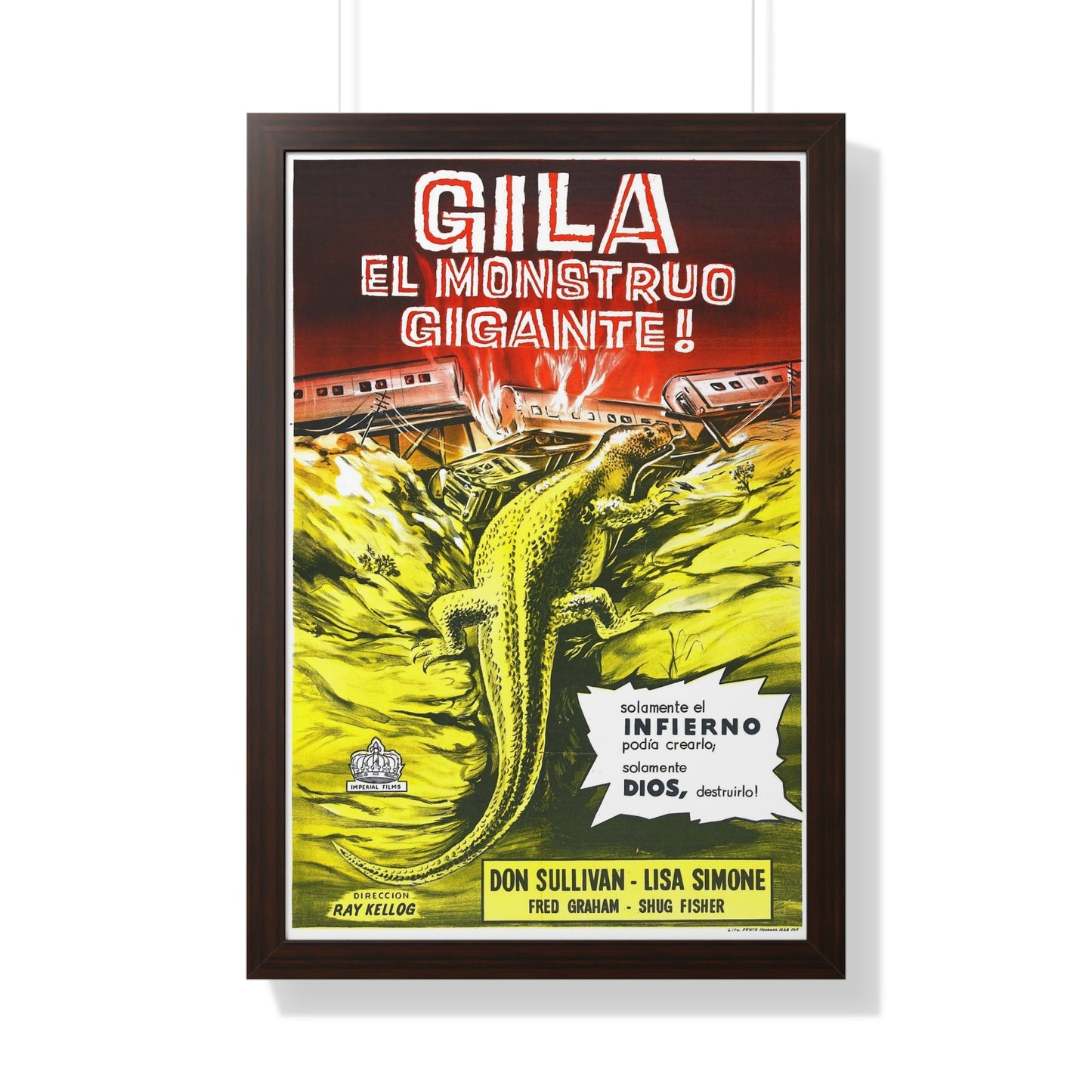 THE GIANT GILA MONSTER (SPANISH) 1959 - Framed Movie Poster-20" x 30"-The Sticker Space